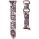 Curea pentru Apple Watch 1/2/3/4/5/6/7/8/9/10/SE/SE 2 (38/40/41/42mm) - Hello Kitty Strap Silicone Tags Graffiti (HKAWMSDGPTP) - Pink