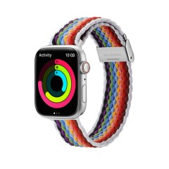 Curea pentru Apple Watch 1/2/3/4/5/6/7/8/9/SE/SE 2 (38/40/41mm) - Dux Ducis Mixture II Version - PaleStripes Curea pentru Apple Watch 1/2/3/4/5/6/7/8/9/SE/SE 2 (38/40/41mm) - Dux Ducis Mixture II Version - PaleStripes