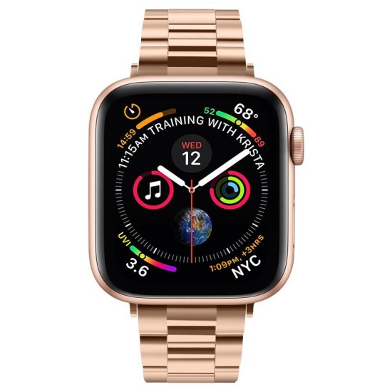 Curea pentru Apple Watch 1/2/3/4/5/6/7/8/9/SE/SE 2 (38/40/41mm) - Spigen Modern Fit - Rose Gold