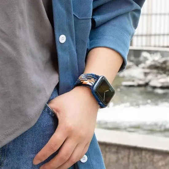 Curea pentru Apple Watch 1/2/3/4/5/6/7/8/9/SE/SE 2 (38/40/41mm) - Techsuit Watchband (W032) - Star Light Curea pentru Apple Watch 1/2/3/4/5/6/7/8/9/SE/SE 2 (38/40/41mm) - Techsuit Watchband (W032) - Star Light