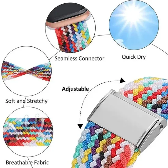 Curea pentru Apple Watch 1/2/3/4/5/6/7/8/9/SE/SE 2 (38/40/41mm) - Techsuit Watchband (W032) - Star Light Curea pentru Apple Watch 1/2/3/4/5/6/7/8/9/SE/SE 2 (38/40/41mm) - Techsuit Watchband (W032) - Star Light