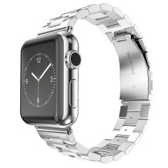 Curea pentru Apple Watch 1/2/3/4/5/6/7/8/9/SE/SE 2 (38/40/41mm) - Techsuit Watchband (W036) - Silver Curea pentru Apple Watch 1/2/3/4/5/6/7/8/9/SE/SE 2 (38/40/41mm) - Techsuit Watchband (W036) - Silver