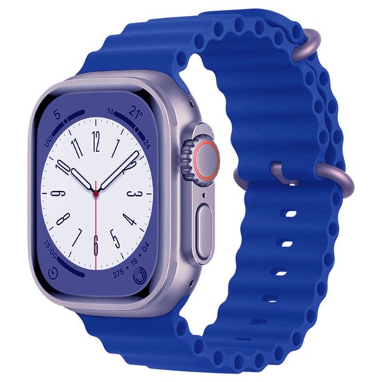 Curea pentru Apple Watch 1/2/3/4/5/6/7/8/9/SE/SE 2 (38/40/41mm) - Techsuit Watchband (W038) - Blue