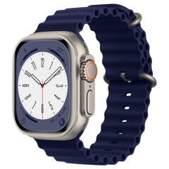 Curea pentru Apple Watch 1/2/3/4/5/6/7/8/9/SE/SE 2 (38/40/41mm) - Techsuit Watchband (W038) - Dark Blue Curea pentru Apple Watch 1/2/3/4/5/6/7/8/9/SE/SE 2 (38/40/41mm) - Techsuit Watchband (W038) - Dark Blue