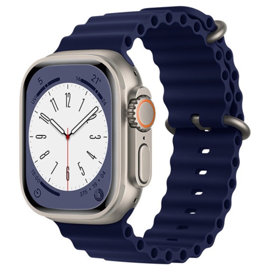 Curea pentru Apple Watch 1/2/3/4/5/6/7/8/9/SE/SE 2 (38/40/41mm) - Techsuit Watchband (W038) - Dark Blue