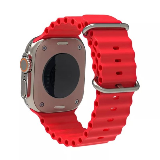 Curea pentru Apple Watch 1/2/3/4/5/6/7/8/9/SE/SE 2 (38/40/41mm) - Techsuit Watchband (W038) - Red