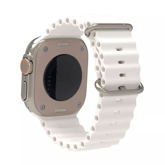 Curea pentru Apple Watch 1/2/3/4/5/6/7/8/9/SE/SE 2 (38/40/41mm) - Techsuit Watchband (W038) - White Curea pentru Apple Watch 1/2/3/4/5/6/7/8/9/SE/SE 2 (38/40/41mm) - Techsuit Watchband (W038) - White