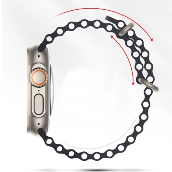 Curea pentru Apple Watch 1/2/3/4/5/6/7/8/9/SE/SE 2 (38/40/41mm) - Techsuit Watchband (W038) - White Curea pentru Apple Watch 1/2/3/4/5/6/7/8/9/SE/SE 2 (38/40/41mm) - Techsuit Watchband (W038) - White