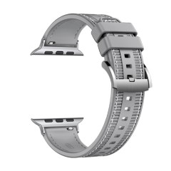Curea pentru  Apple Watch 1/2/3/4/5/6/7/8/9/SE/SE 2 (38/40/41mm) - Techsuit Watchband (W051) - Gray Curea pentru  Apple Watch 1/2/3/4/5/6/7/8/9/SE/SE 2 (38/40/41mm) - Techsuit Watchband (W051) - Gray