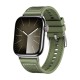 Curea pentru Apple Watch 1/2/3/4/5/6/7/8/9/SE/SE 2 (38/40/41mm) - Techsuit Watchband (W051) - Green