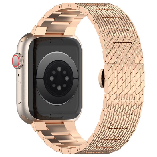 Curea pentru Apple Watch 1/2/3/4/5/6/7/8/9/SE/SE 2 (38/40/41mm) - Techsuit Watchband (W052) - Rose Gold