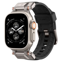 Curea pentru Apple Watch 1/2/3/4/5/6/7/8/9/SE/SE 2/Ultra/Ultra 2 (42/44/45/49mm) - Spigen DuraPro Armor PU - Black Curea pentru Apple Watch 1/2/3/4/5/6/7/8/9/SE/SE 2/Ultra/Ultra 2 (42/44/45/49mm) - Spigen DuraPro Armor PU - Black
