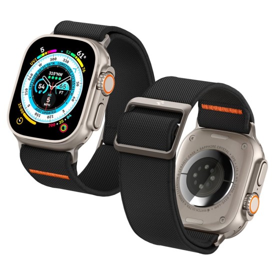 Curea pentru Apple Watch 1/2/3/4/5/6/7/8/9/SE/SE 2/Ultra/Ultra 2 (42/44/45/49mm) - Spigen Fit Lite Ultra - Black