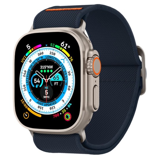 Curea pentru Apple Watch 1/2/3/4/5/6/7/8/9/SE/SE 2/Ultra/Ultra 2 (42/44/45/49mm) - Spigen Fit Lite Ultra - Navy