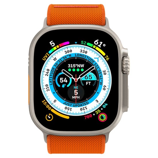 Curea pentru Apple Watch 1/2/3/4/5/6/7/8/9/SE/SE 2/Ultra/Ultra 2 (42/44/45/49mm) - Spigen Fit Lite Ultra - Orange