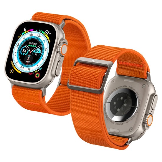 Curea pentru Apple Watch 1/2/3/4/5/6/7/8/9/SE/SE 2/Ultra/Ultra 2 (42/44/45/49mm) - Spigen Fit Lite Ultra - Orange