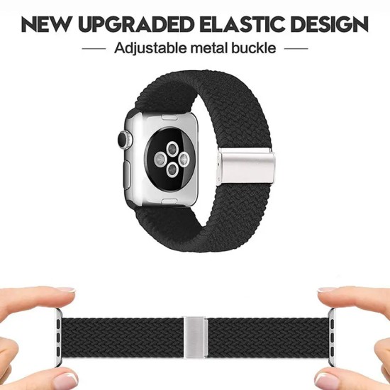 Curea pentru Apple Watch 1/2/3/4/5/6/7/8/9/SE/SE 2/Ultra/Ultra 2 (42/44/45/49mm) - Techsuit Watchband (W032) - Star Light