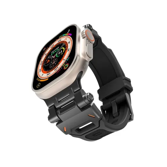 Curea pentru Apple Watch 1/2/3/4/5/6/7/8/9/SE/SE 2/Ultra/Ultra 2 (42/44/45/49mm) - Techsuit Watchband (W064) - Titanium Black Curea pentru Apple Watch 1/2/3/4/5/6/7/8/9/SE/SE 2/Ultra/Ultra 2 (42/44/45/49mm) - Techsuit Watchband (W064) - Titanium Black