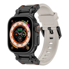 Curea pentru Apple Watch 1/2/3/4/5/6/7/8/9/SE/SE 2/Ultra/Ultra 2 (42/44/45/49mm) - Techsuit Watchband (W064) - Titanium Black Gray Curea pentru Apple Watch 1/2/3/4/5/6/7/8/9/SE/SE 2/Ultra/Ultra 2 (42/44/45/49mm) - Techsuit Watchband (W064) - Titanium Black Gray