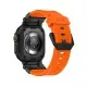 Curea pentru Apple Watch 1/2/3/4/5/6/7/8/9/SE/SE 2/Ultra/Ultra 2 (42/44/45/49mm) - Techsuit Watchband (W064) - Titanium Black Orange