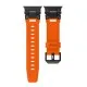 Curea pentru Apple Watch 1/2/3/4/5/6/7/8/9/SE/SE 2/Ultra/Ultra 2 (42/44/45/49mm) - Techsuit Watchband (W064) - Titanium Black Orange