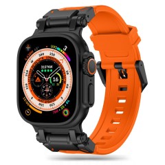 Curea pentru Apple Watch 1/2/3/4/5/6/7/8/9/SE/SE 2/Ultra/Ultra 2 (42/44/45/49mm) - Techsuit Watchband (W064) - Titanium Black Orange Curea pentru Apple Watch 1/2/3/4/5/6/7/8/9/SE/SE 2/Ultra/Ultra 2 (42/44/45/49mm) - Techsuit Watchband (W064) - Titanium Black Orange