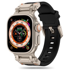 Curea pentru Apple Watch 1/2/3/4/5/6/7/8/9/SE/SE 2/Ultra/Ultra 2 (42/44/45/49mm) - Techsuit Watchband (W064) - Titanium Silver Black Curea pentru Apple Watch 1/2/3/4/5/6/7/8/9/SE/SE 2/Ultra/Ultra 2 (42/44/45/49mm) - Techsuit Watchband (W064) - Titanium Silver Black