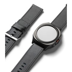 Curea pentru Fossil Hybrid 24mm / Mobvoi TicWatch Pro 5 / Suunto 9 / Suunto 9 Baro / Suunto D5 - Ringke Leather One Basic Bold - Black Curea pentru Fossil Hybrid 24mm / Mobvoi TicWatch Pro 5 / Suunto 9 / Suunto 9 Baro / Suunto D5 - Ringke Leather One Basic Bold - Black