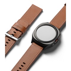 Curea pentru Fossil Hybrid 24mm / Mobvoi TicWatch Pro 5 / Suunto 9 / Suunto 9 Baro / Suunto D5 - Ringke Leather One Basic Bold - Brown Curea pentru Fossil Hybrid 24mm / Mobvoi TicWatch Pro 5 / Suunto 9 / Suunto 9 Baro / Suunto D5 - Ringke Leather One Basic Bold - Brown