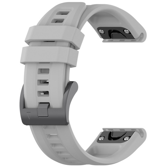 Curea pentru Garmin Fenix 3/3 HR/5X/5X Plus/6X/6X Pro/7X/7X Pro Solar - Techsuit Watchband QuickFit 26mm (W060) - Gray