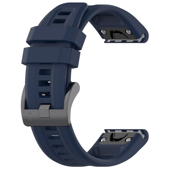 Curea pentru Garmin Fenix 3/3 HR/5X/5X Plus/6X/6X Pro/7X/7X Pro Solar - Techsuit Watchband QuickFit 26mm (W060) - Navy Blue