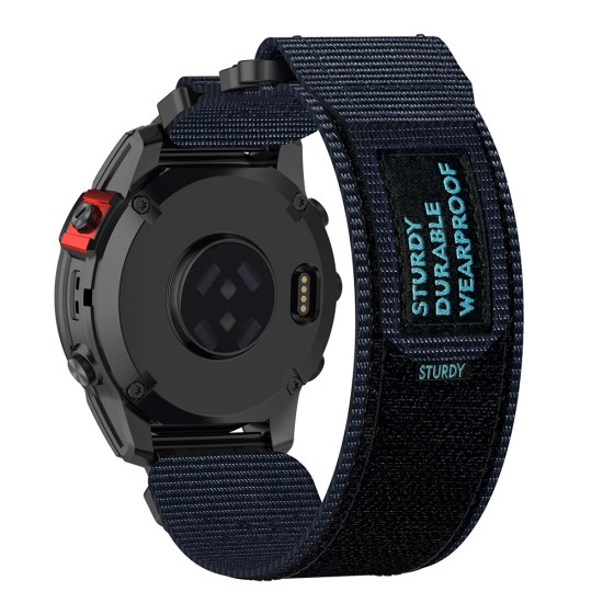 Curea pentru Garmin Fenix 3/3 HR/5X/5X Plus/6X/6X Pro/7X/7X Pro Solar - Techsuit Watchband QuickFit (W057) - Navy Blue