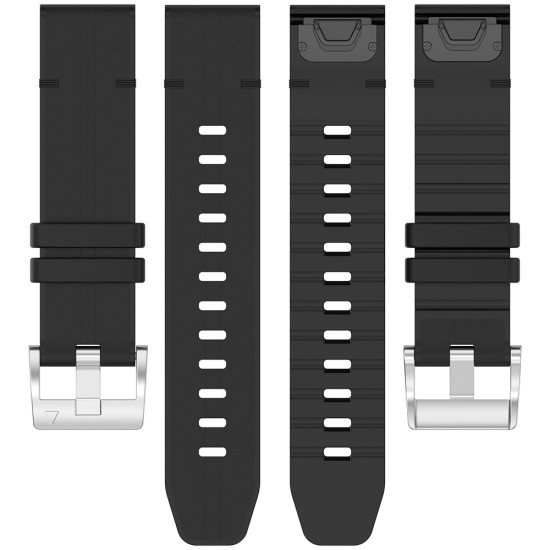 Curea pentru Garmin Fenix 5/5 Plus 6/6 Pro/7/Forerunner 935/945/Approach S60 - Techsuit Watchband QuickFit 22mm (W071) - Black
