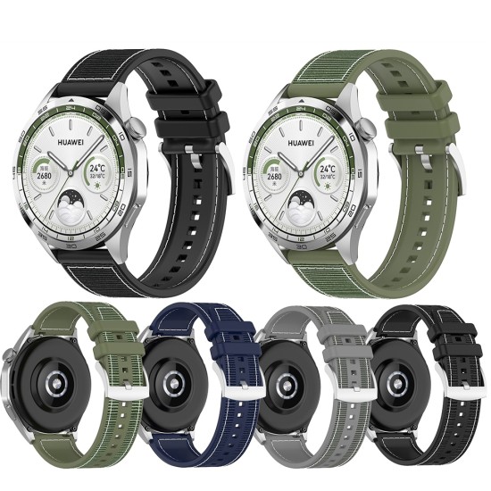 Curea pentru Huawei Watch GT 2 (46mm)/GT 2 Pro/GT 3 Pro (46mm)/Ultimate, Xiaomi Watch S1 - Techsuit Watchband (W051) - Black Curea pentru Huawei Watch GT 2 (46mm)/GT 2 Pro/GT 3 Pro (46mm)/Ultimate, Xiaomi Watch S1 - Techsuit Watchband (W051) - Black
