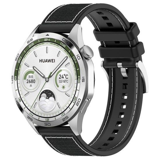 Curea pentru Huawei Watch GT 2 (46mm)/GT 2 Pro/GT 3 Pro (46mm)/Ultimate, Xiaomi Watch S1 - Techsuit Watchband (W051) - Black Curea pentru Huawei Watch GT 2 (46mm)/GT 2 Pro/GT 3 Pro (46mm)/Ultimate, Xiaomi Watch S1 - Techsuit Watchband (W051) - Black
