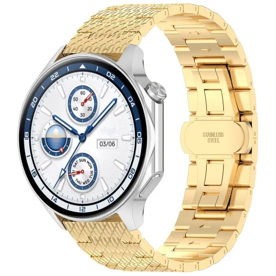 Curea pentru Huawei Watch GT 2 (46mm)/GT 2 Pro/GT 3 Pro (46mm)/Ultimate, Xiaomi Watch S1 - Techsuit Watchband (W052) - Gold Curea pentru Huawei Watch GT 2 (46mm)/GT 2 Pro/GT 3 Pro (46mm)/Ultimate, Xiaomi Watch S1 - Techsuit Watchband (W052) - Gold