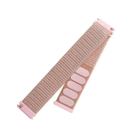 Curea pentru Samsung Galaxy Watch 4/5/Active 2, Huawei Watch GT 3 (42mm)/GT 3 Pro (43mm) - Fixed Nylon Strap - Rose Gold Curea pentru Samsung Galaxy Watch 4/5/Active 2, Huawei Watch GT 3 (42mm)/GT 3 Pro (43mm) - Fixed Nylon Strap - Rose Gold
