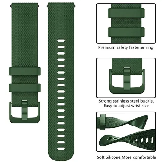 Curea pentru Samsung Galaxy Watch 4/5/Active 2, Huawei Watch GT 3 (42mm)/GT 3 Pro (43mm) - Techsuit Watchband 20mm (W006) - Green Curea pentru Samsung Galaxy Watch 4/5/Active 2, Huawei Watch GT 3 (42mm)/GT 3 Pro (43mm) - Techsuit Watchband 20mm (W006) - Green
