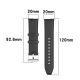 Curea pentru Samsung Galaxy Watch 4/5/Active 2, Huawei Watch GT 3 (42mm)/GT 3 Pro (43mm) - Techsuit Watchband 20mm (W007) - Black