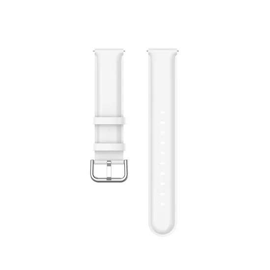 Curea pentru Samsung Galaxy Watch 4/5/Active 2, Huawei Watch GT 3 (42mm)/GT 3 Pro (43mm) - Techsuit Watchband 20mm (W007PU) - White