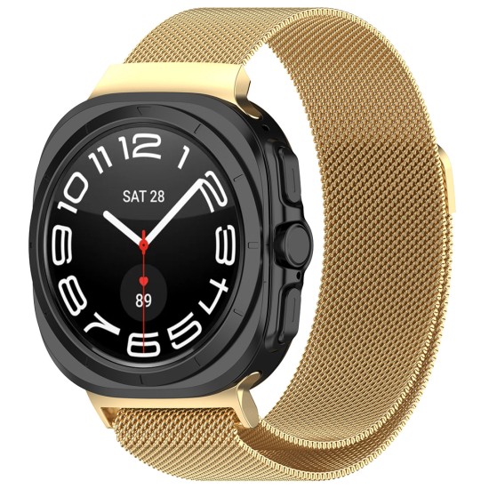 Curea pentru Samsung Galaxy Watch Ultra 47mm - Techsuit Watchband 35mm (W009) - Gold