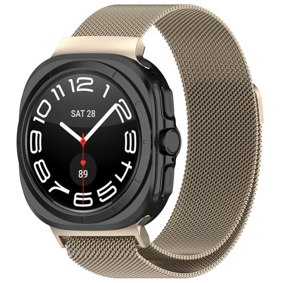 Curea pentru Samsung Galaxy Watch Ultra 47mm - Techsuit Watchband 35mm (W009) - Natural Titanium