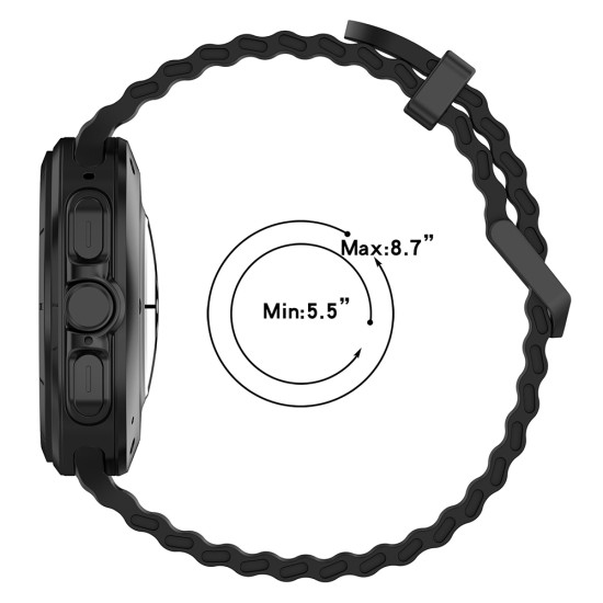 Curea pentru Samsung Galaxy Watch Ultra 47mm - Techsuit Watchband (W062) - Black