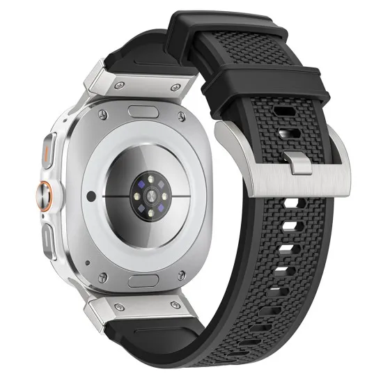 Curea pentru Samsung Galaxy Watch Ultra 47mm - Techsuit Watchband (W068) - Black / Silver Curea pentru Samsung Galaxy Watch Ultra 47mm - Techsuit Watchband (W068) - Black / Silver