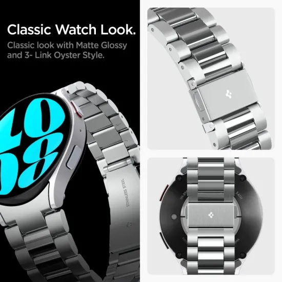 Curea pentru Samsung Galaxy Watch6 44mm - Spigen Modern Fit - Silver Curea pentru Samsung Galaxy Watch6 44mm - Spigen Modern Fit - Silver