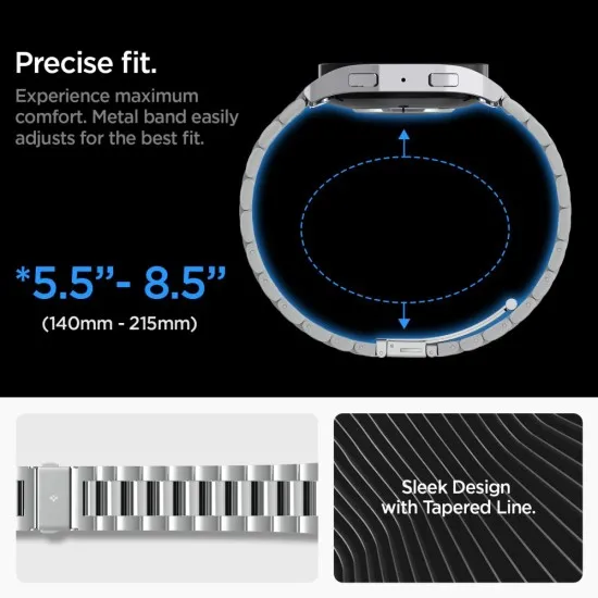 Curea pentru Samsung Galaxy Watch6 44mm - Spigen Modern Fit - Silver Curea pentru Samsung Galaxy Watch6 44mm - Spigen Modern Fit - Silver