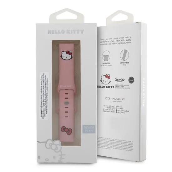 Curea pentru Samsung Watch 4/5, Huawei Watch GT 3 (42mm)/GT 3 Pro (43mm) - Hello Kitty Strap Silicone Kitty Head (HKUWMSCHBLP) - Pink Curea pentru Samsung Watch 4/5, Huawei Watch GT 3 (42mm)/GT 3 Pro (43mm) - Hello Kitty Strap Silicone Kitty Head (HKUWMSCHBLP) - Pink