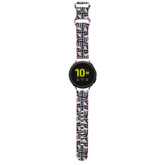 Curea pentru Samsung Watch 4/5, Huawei Watch GT 3 (42mm)/GT 3 Pro (43mm) - Hello Kitty Strap Silicone Tags Graffiti (HKUWMSDIESK) - Black Curea pentru Samsung Watch 4/5, Huawei Watch GT 3 (42mm)/GT 3 Pro (43mm) - Hello Kitty Strap Silicone Tags Graffiti (HKUWMSDIESK) - Black