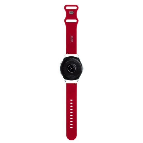 Curea pentru Samsung Watch (46mm)/Watch 3, Huawei Watch GT 2/GT 3 (46mm) - Hello Kitty Strap Silicone Kitty Head (HKUWLSCHBLR) - Red