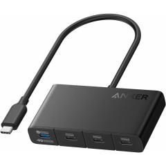 Docking Station, 10Gbps, 100W, 4x Type-C - Anker (A8340GA1) - Black Docking Station, 10Gbps, 100W, 4x Type-C - Anker (A8340GA1) - Black